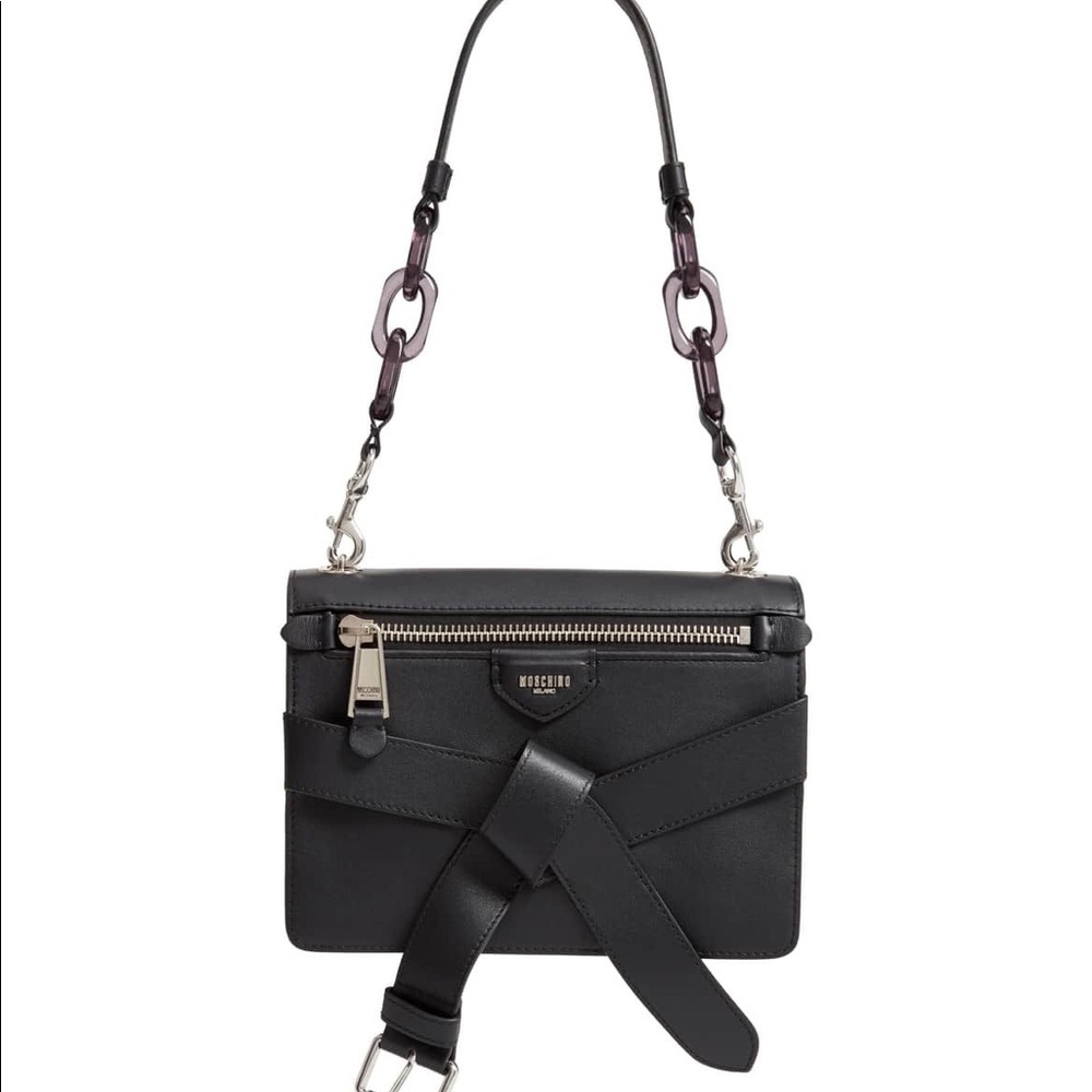 RARE Moschino leather belt detail shoulder bag